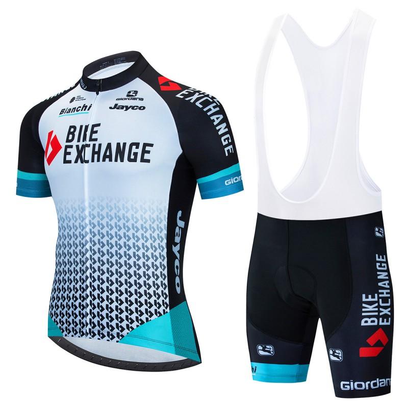 Mens Cycling Jersey Set Short Sleeve Breathable Bike Shirt Pants Road Mountain Biking