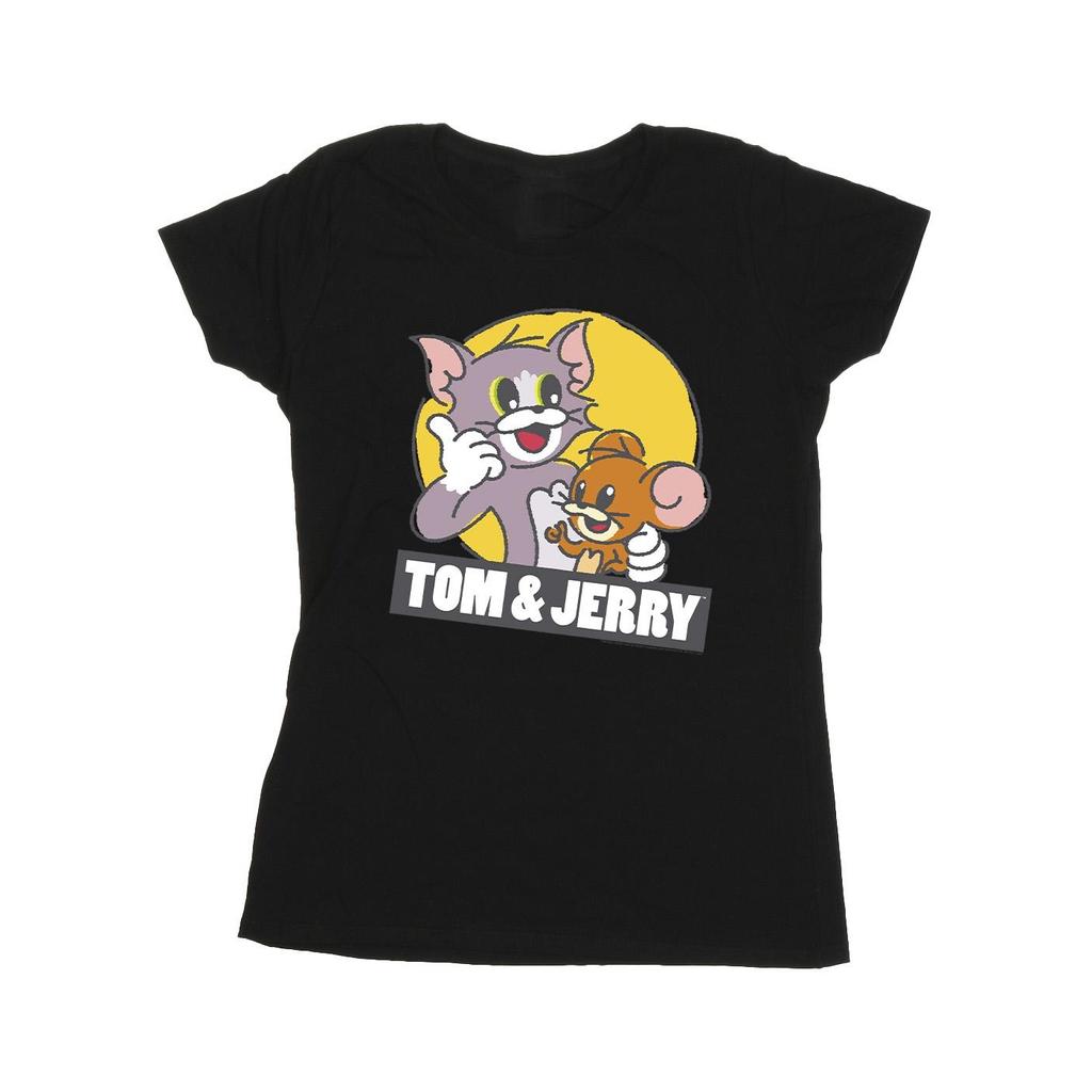 Tom And Jerry Womens/Ladies Sketch Logo Cotton T-Shirt