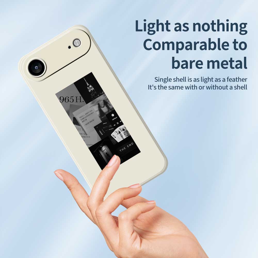 For iPhone 17 Air Case Stitching Photos Pattern Printing Straight Edge TPU Phone Back Cover