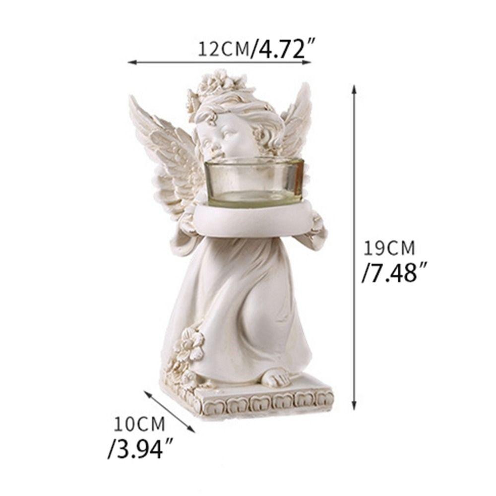 Decorative Angel Candle Holder Nordic Angel Display Holder Resin Angel Ornament Table