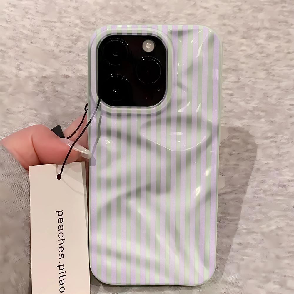 Чехол для телефона со светлыми полосками для iPhone 17 Air 16 15 14 11 13 12 Pro Max Винтажный Стильный Защита от падения Модный Защитный Чехол