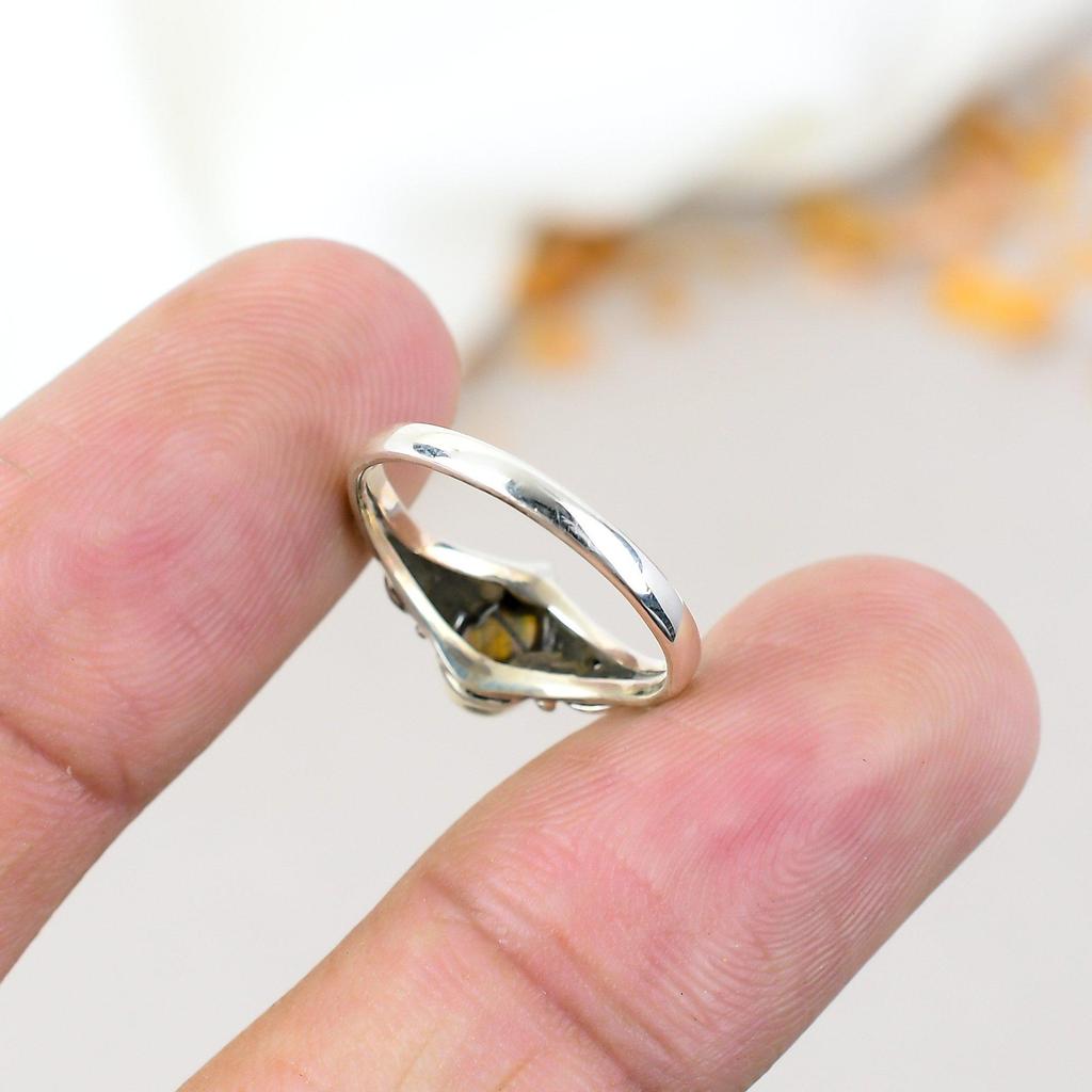 Тигровый глаз 925 стерлинговое серебро коричневый драгоценный камень ручная работа ювелирные изделия для женщин