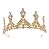 Детская корона-тиара принцессы для девочек, корона для выступлений с кристаллами, повязка на голову, детская открытка на день рождения, аксессуары для выступлений