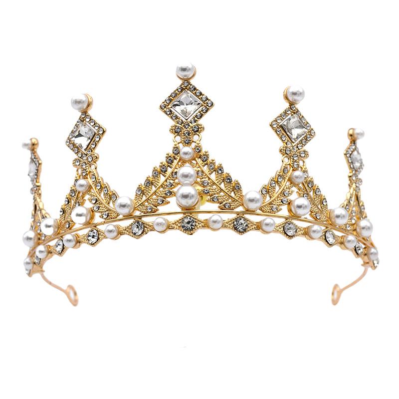 Детская корона-тиара принцессы для девочек, корона для выступлений с кристаллами, повязка на голову, детская открытка на день рождения, аксессуары для выступлений
