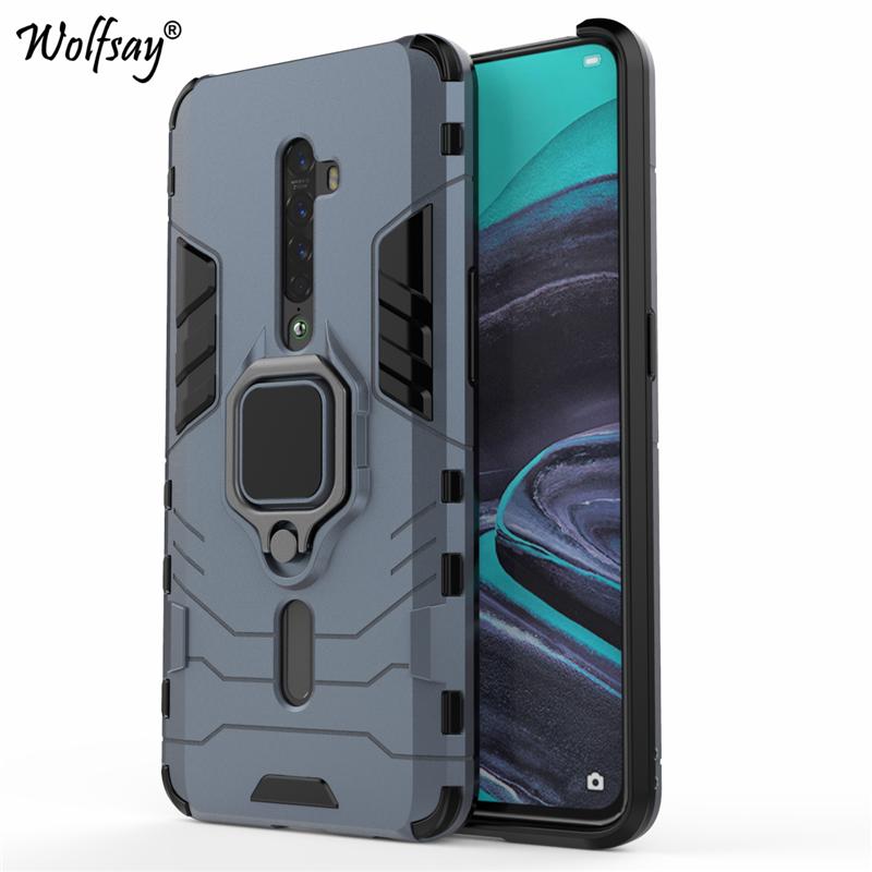 Для чехла Oppo Reno 2 Reno 4 5 6 4Z 7Z 5G Armor Магнитная присоска Подставка Полная защита краев Для чехла-накладки Oppo Reno 2 Для Oppo Reno 2