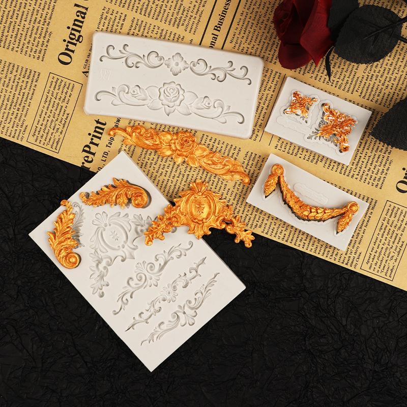 Набор рельефных силиконовых форм для эпоксидной смолы, глины, украшений для торта и шоколадной мастики