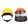 PVC Safety Helmet Hat Mesh Clear Face Shields Impact Resistant Protective Mask  Garden