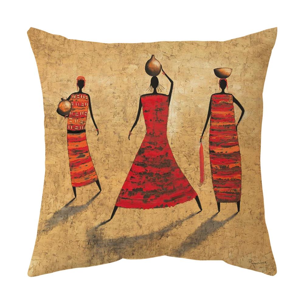 Красочная расписанная вручную египетская черная наволочка для подушки в машину, подушка для дивана, домашняя подушка