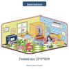 Children's 3D Cardboard Puzzle: Small House Furniture Model