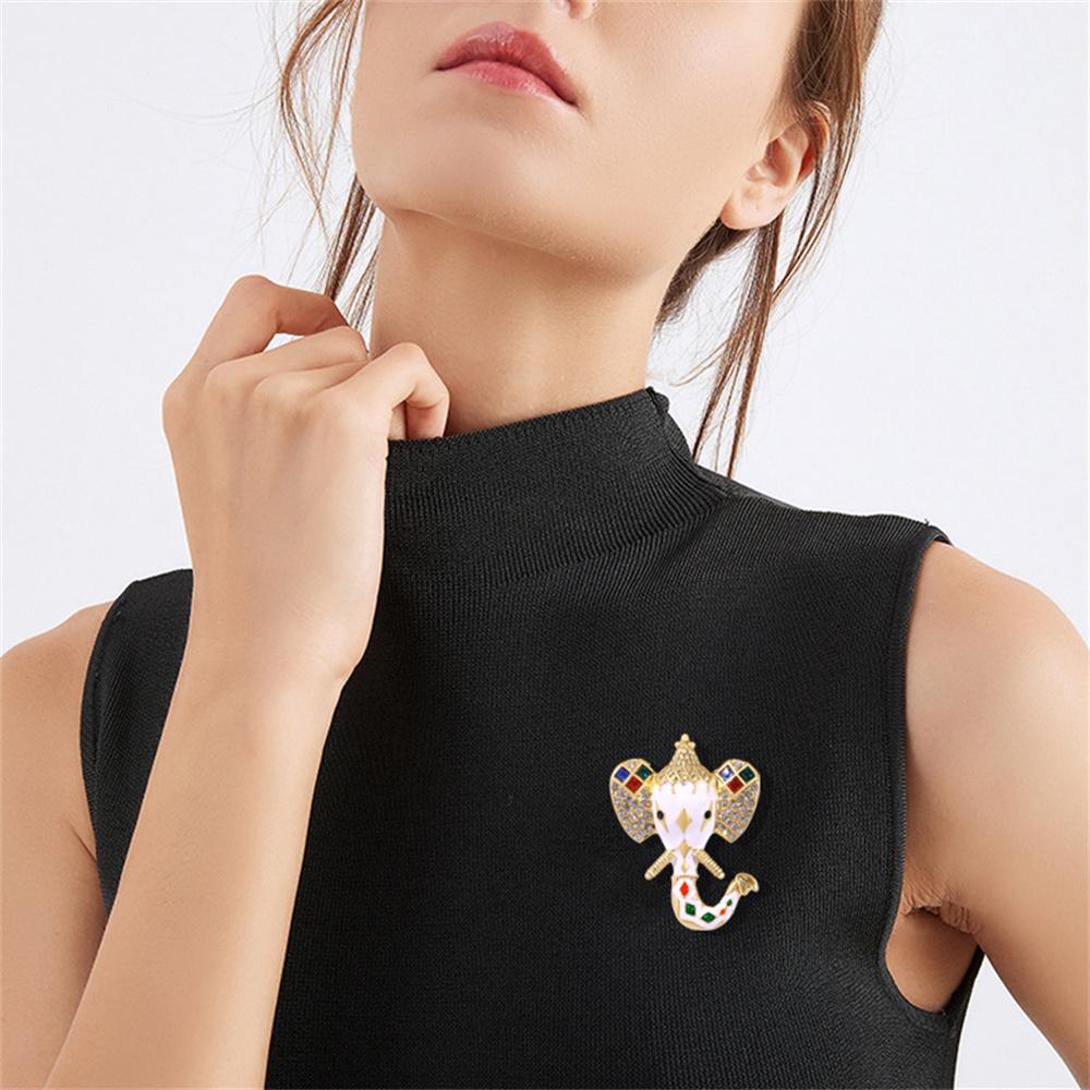 Винтажные красивые эмалированные броши со слоном для женщин и мужчин, унисекс, высококлассная индивидуальная повседневная брошь, булавки, женские подарки