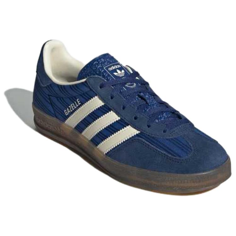 Adidas Women's Gazelle Indoor 'Blue Pinstripe Satin' Women's Sneakers JS1410