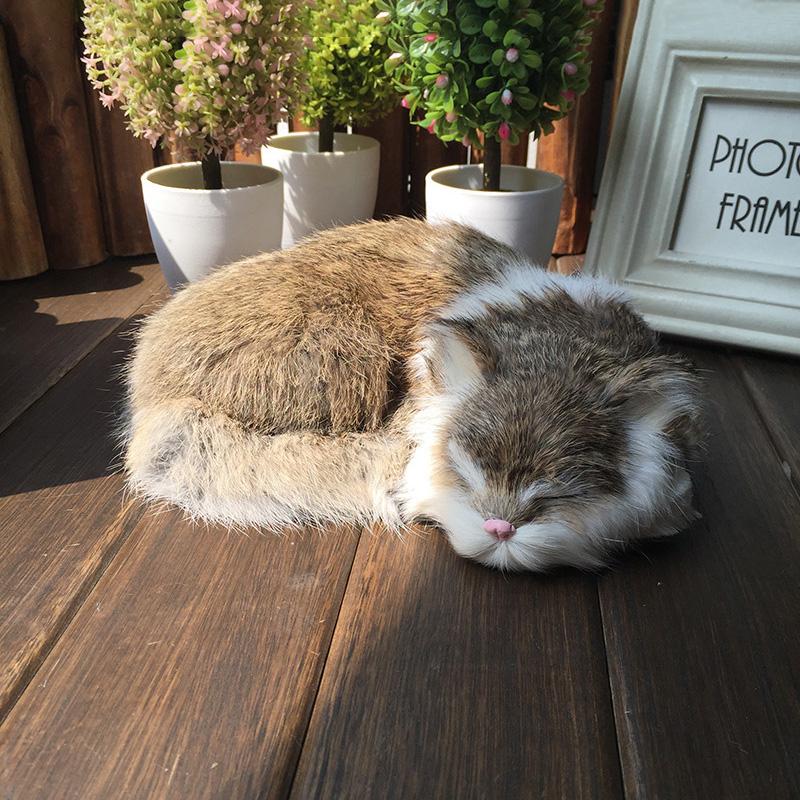 Спящий кот, реалистичные милые плюшевые игрушки, куклы-кошки, реалистичные украшения для котят, креативный декор для офиса и дома, поделки