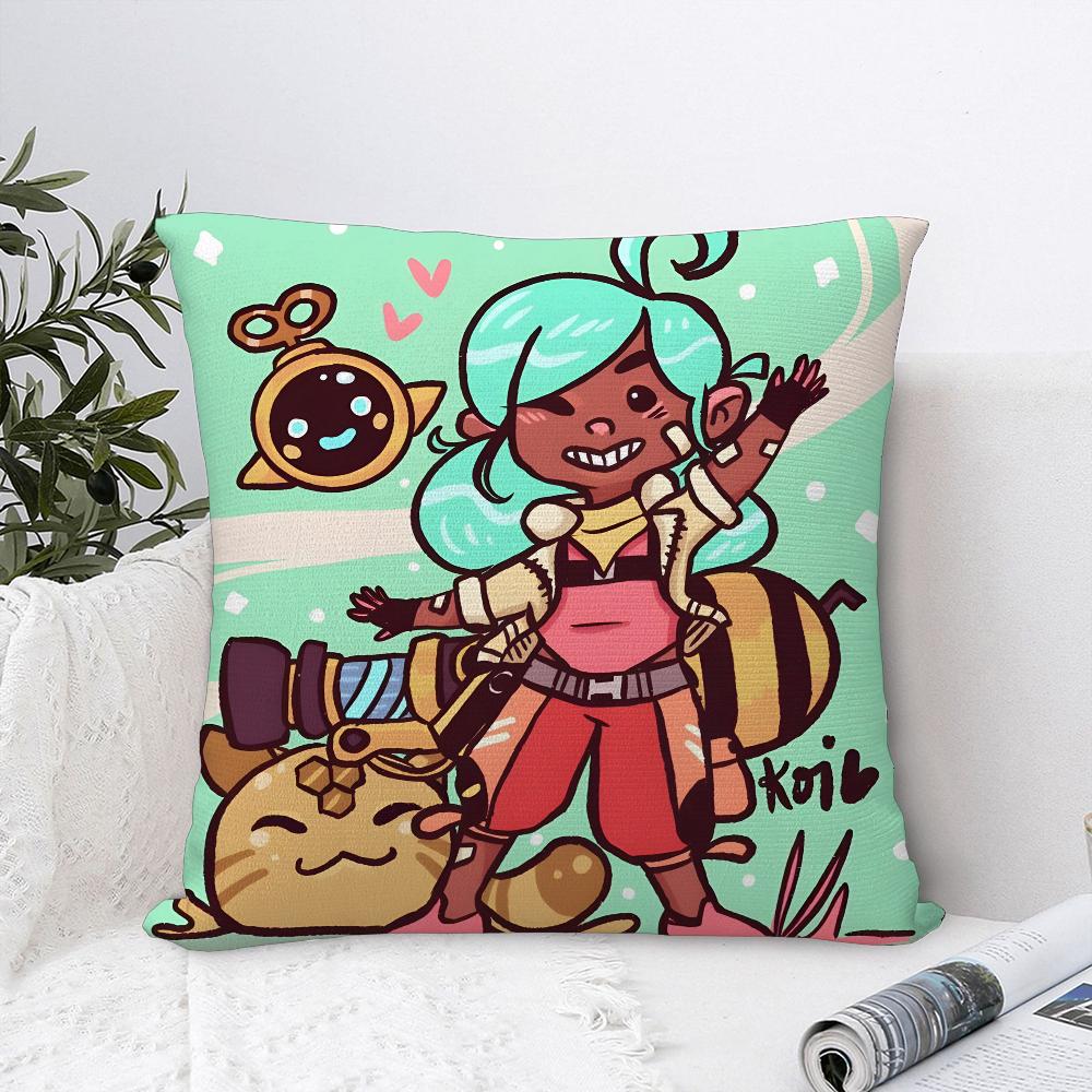 Чехол для подушки игры S-Slime R-Ranchers, Плюшевая ткань, Мягкий чехол для подушки, Двусторонний принт, Чехол для диванной подушки, Чехол для декоративной подушки