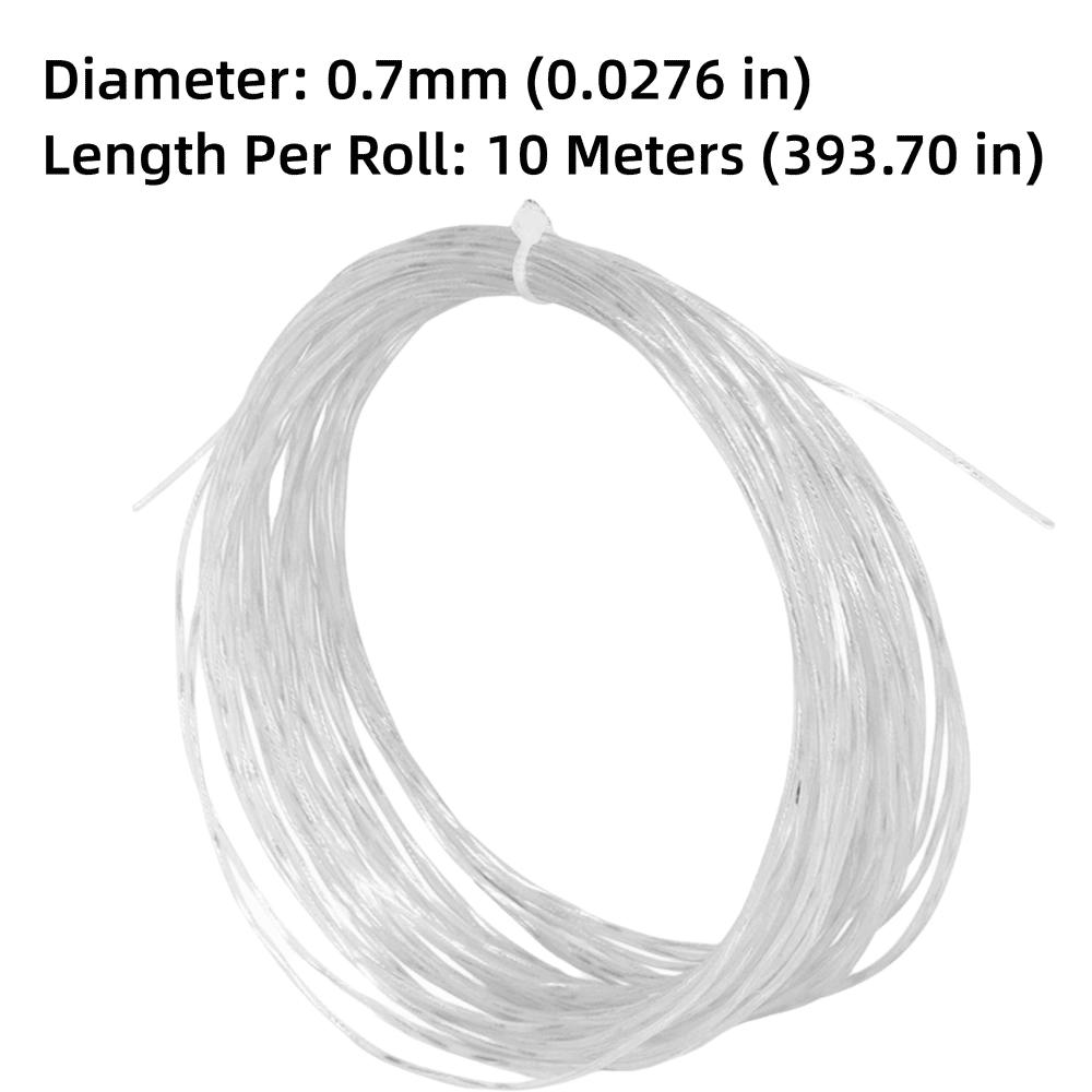 10pcs Nylon Material Tennis Racket String 0.7mm Gauge Nylon Tennis String Badminton Training