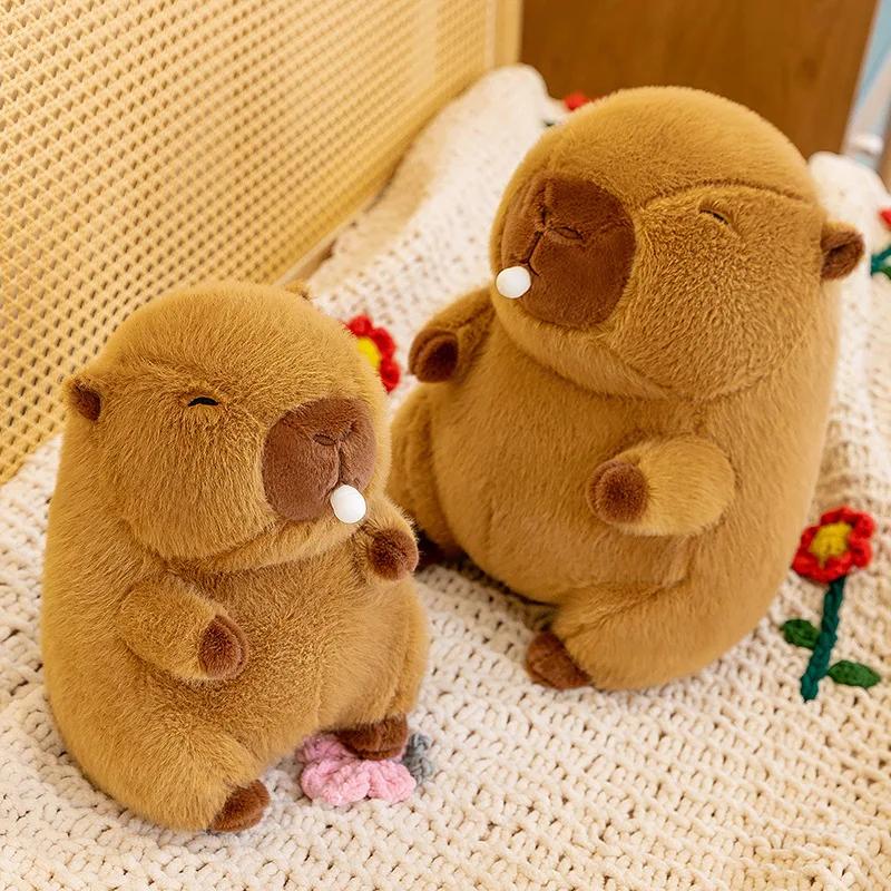 Милая плюшевая игрушка капибара с растягивающимися соплями K Simulation Animal Plush, плюшевая игрушка, кукла, детский подарок, черепаха, капибара, фруктовая кукла