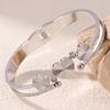 Women's High-end Fashion Love Gold Titanium Steel Peach Heart Couple Bracelet