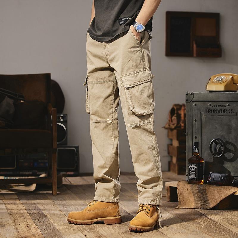 Летний новый комбинезон повседневные брюки мужские свободные спортивные износостойкие трендовые модные персонализированный стиль