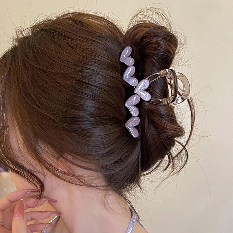 Элегантная большая заколка для волос для женщин 2025 - Шикарный дизайн 'акула' для густых волос