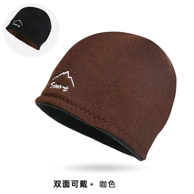 Новая зимняя холодная лыжная шапка мужская уличная шапка Baotou флисовая двухсторонняя ветрозащитная теплая шапка