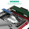 Быстроскоростной удлинитель M.2 SSD 20 см для NVMe SATA SSD с регулируемой ориентацией выходного разъема на материнской плате