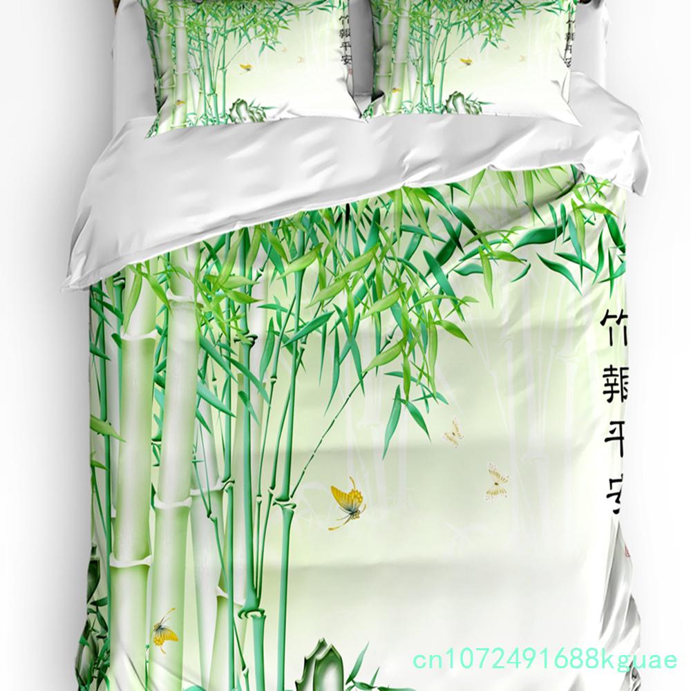 Комплект постельного белья Orchid Stones Bamboo Zen Green из 3 предметов для спальни, двуспальной кровати, домашнего текстиля, пододеяльника, наволочки