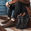 Men's High-top Casual Shoes Handmade Plush Shoes Casual Shoes Autumn and Winter Plus Size 39-48