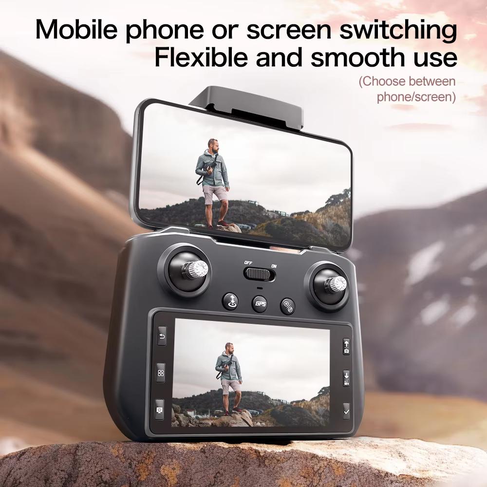 2025 New LYZRC XT808 Drone Screen Display 8K Professional HD Dual Camera 5G Optical Flow GPS Brushless Motor Folding RC Quadcopter Toy