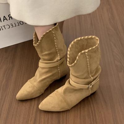 Осень новая женская обувь толстый каблук 2 зимние резиновые весенне-осенние модные ботинки ботинки на низком каблуке мода