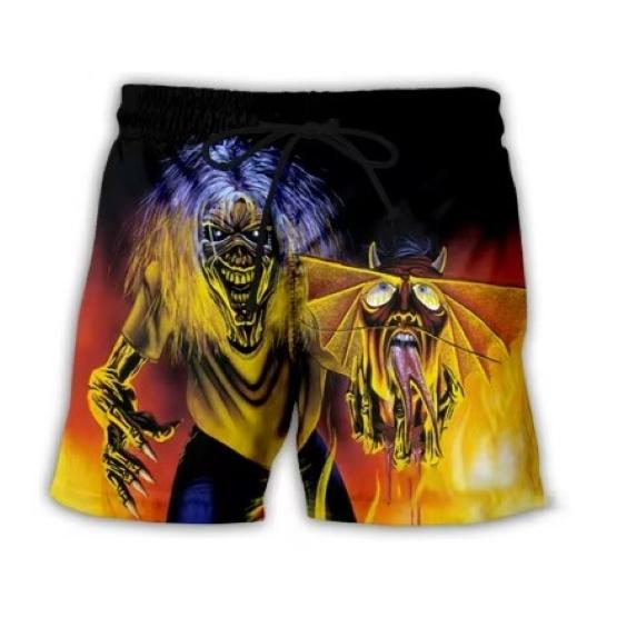 Retro Vintage Ghost Horror Skull Skeleton Gothic Boxing Muay Thai Kickboxing Shorts 3D Print Training Unisex Men Women Fitness Gym Sport Workout