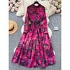 Mild Luxury Retro Atmosphere Temperament Printed Dress