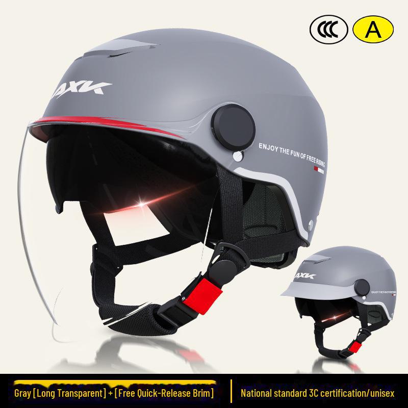 Шлем для электрического мотоцикла с сертификатом 3C: Солнцезащитный всесезонный шлем для мужчин и женщин