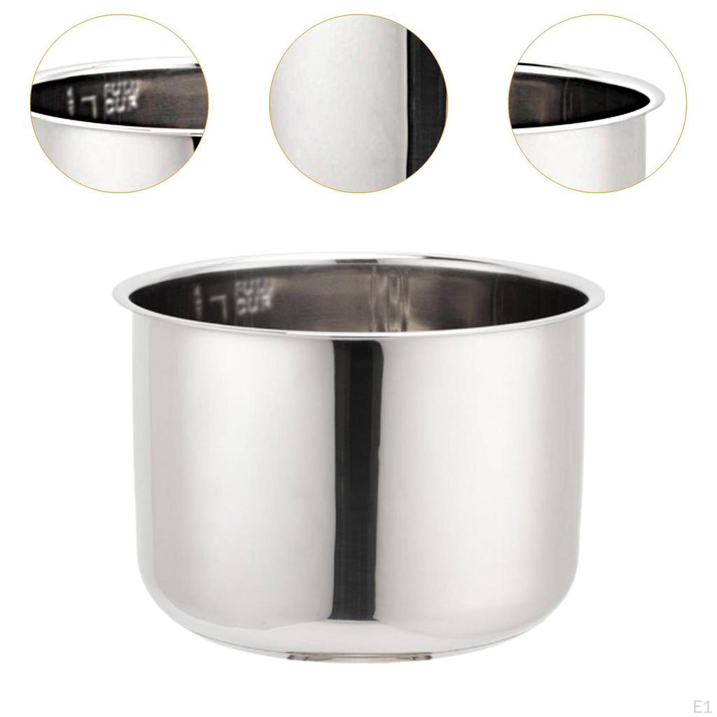 Rice Cooker Inner Container Liner Multiuse Portable Stainless Steel Pot Kithcen Tool