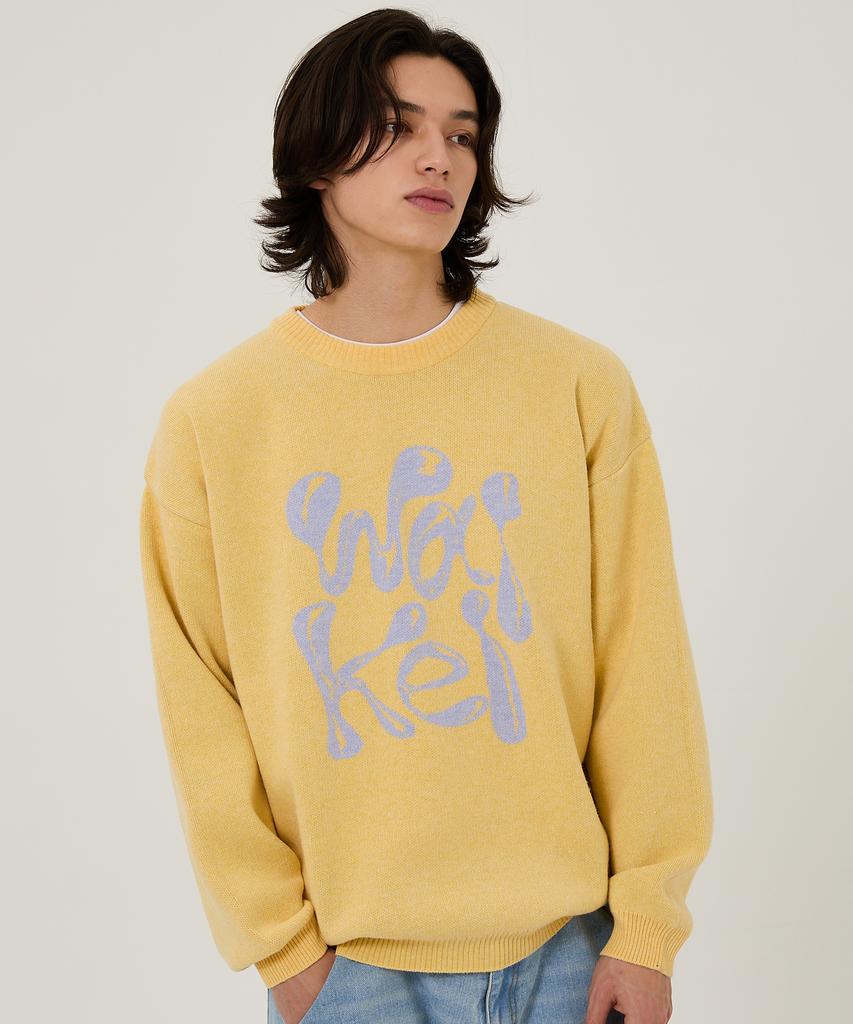 WAIKEI Wk 3D Logo Knit Yellow