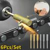 6Pcs/Set Diamond Coated Cylindrical Burr 4/4.8/5.5Mm Chain Saw Grinder Stone Resistant Chain Saw Grinding Carving Grinding Tools