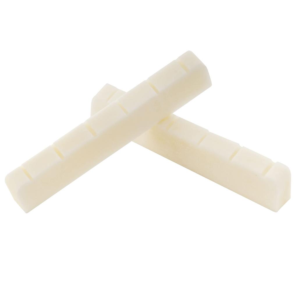 Musiclily Плоский нижний порожек из кости коровы для 6-струнной классической гитары с прорезями DJ-01 52x6x9/8.5мм (2 куска)