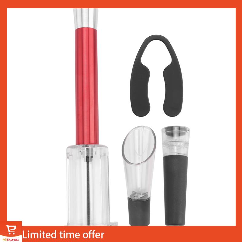 Fresh Air Pump Wine Bottle Opener Air Pressure Vacuum Red Wine Stopper Beer Lid Stainless Steel Opener Corkscrew Out Tools