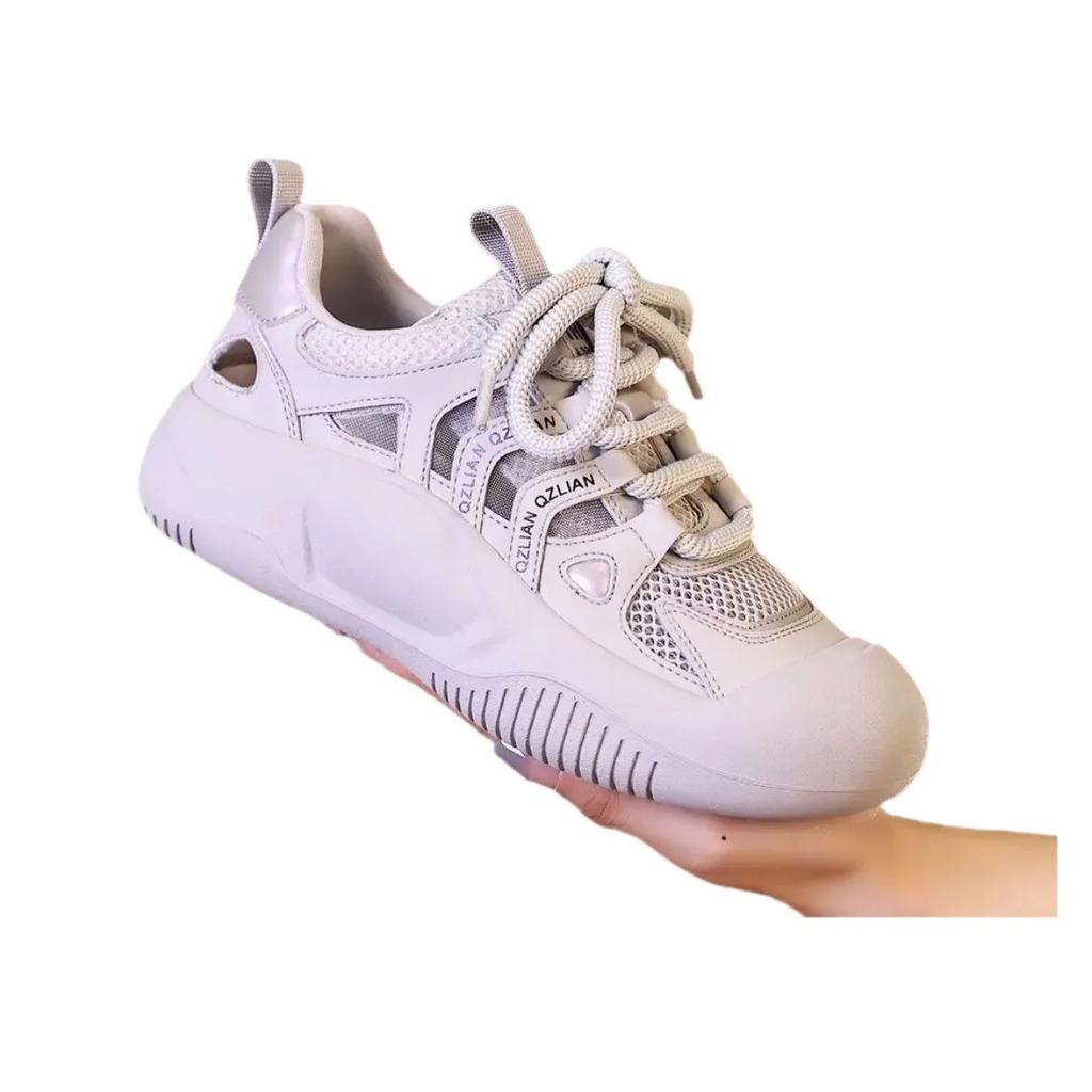 Женские кроссовки ретро 2024 новые нескользящие сетчатые женские вулканизированные туфли дышащие кожаные танкетки спортивная женская обувь Zapatos De Mujer