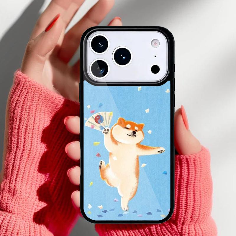 Милый Мультяшный Чехол для Телефона Shiba Inu для iPhone 17 Air 16e 15 14 13 Pro Max Задняя Крышка для 12 11 Pro Coque