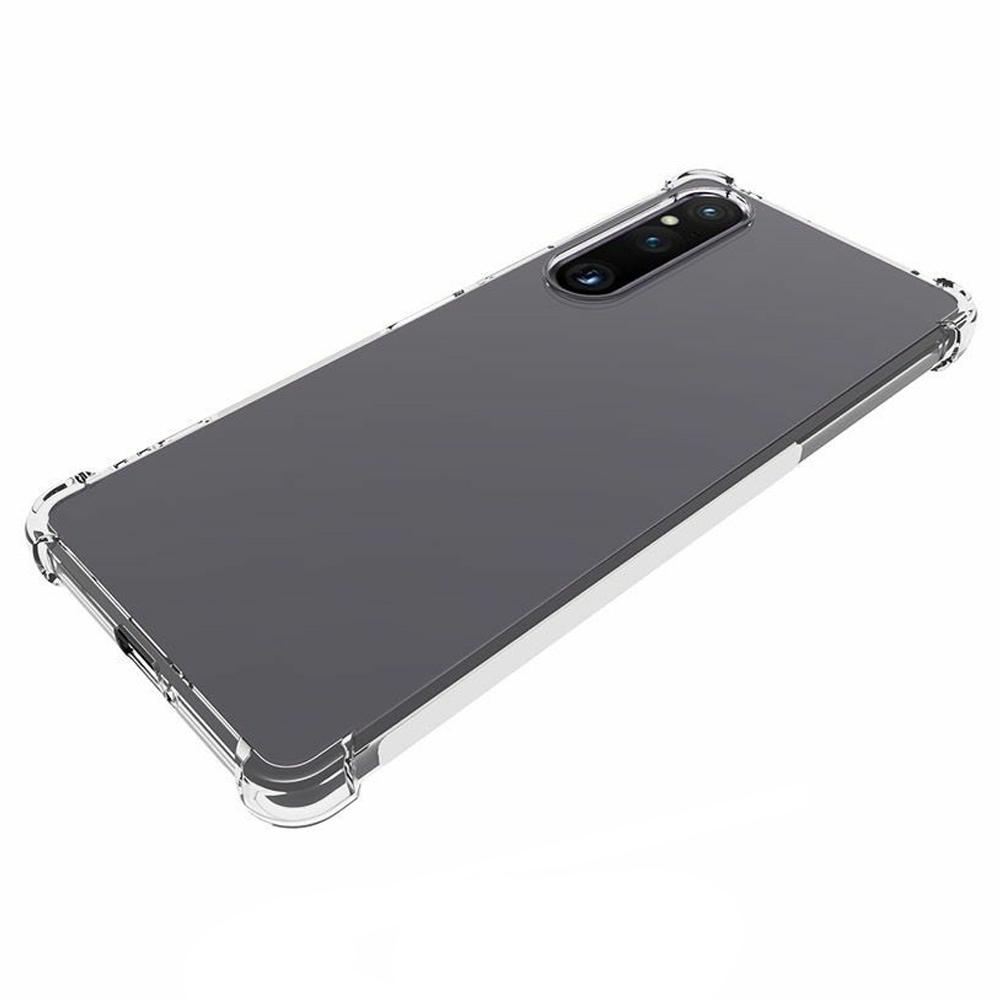 For Sony Xperia 1 V Anti-drop Anti-skid Phone Case Flexible TPU Transparent Protective Cover
