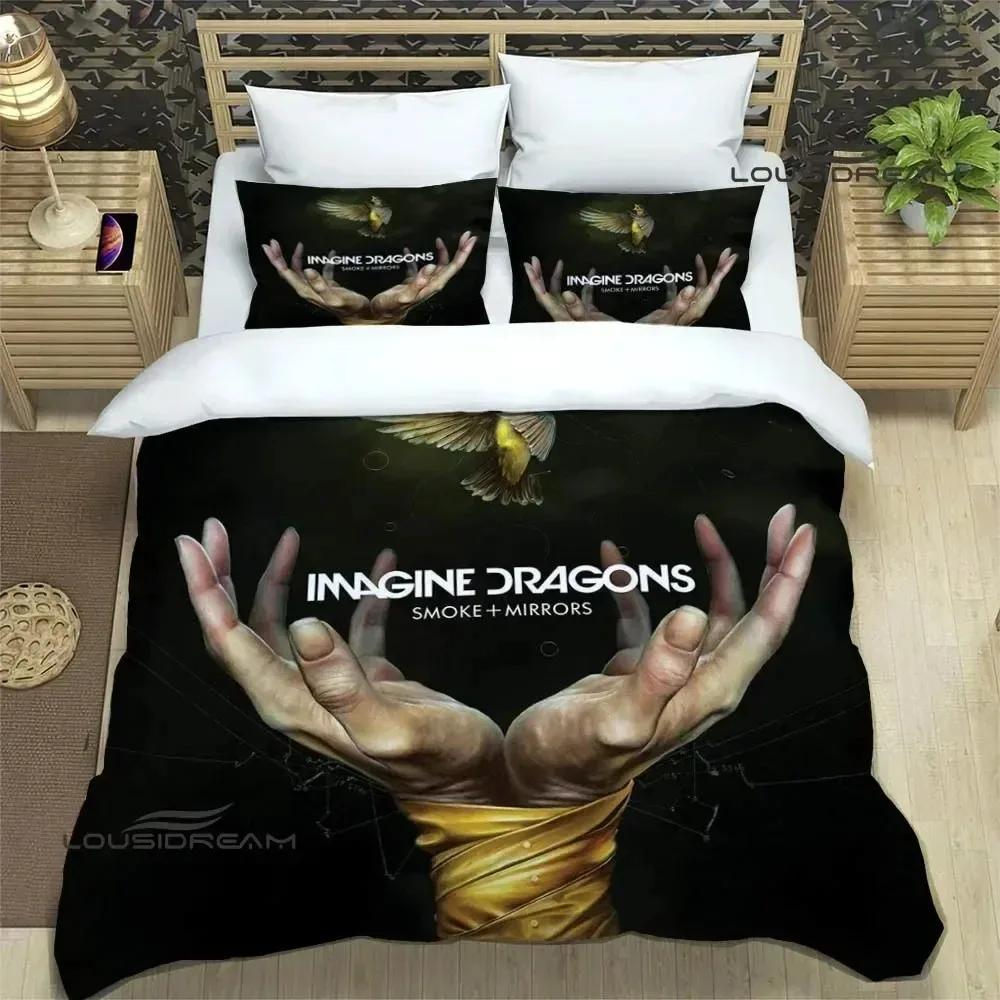 Одеяло Рок-группа Imagine Dragons Комплекты постельного белья Изысканный набор постельных принадлежностей Комплект одеял для кровати Комплект постельного белья Роскошный подарок на день рождения