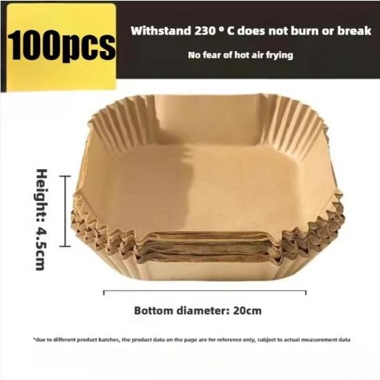 Подложка для фритюрницы Аксессуары для фритюрницы Пергамент для аэрогриля Одноразовый подложка Антипригарный пергамент Бумага для выпечки Аксессуары для духовки