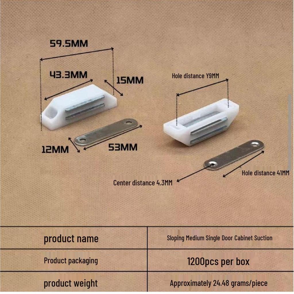 ABS Plastic Single Door Magnetic Catch Clip for Cabinet/Wardrobe