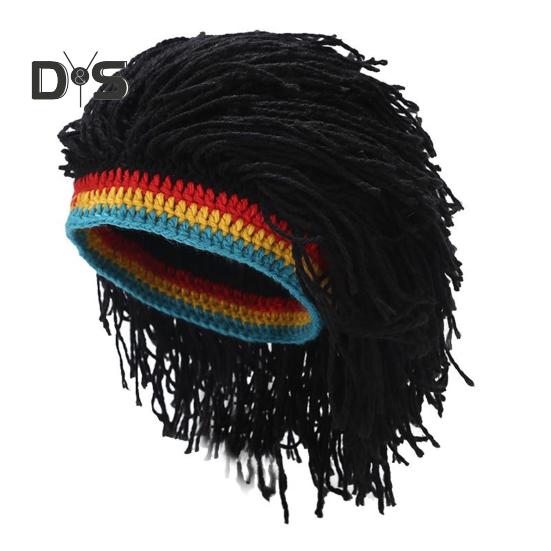 Новое поступление, шапка-парик раста унисекс, хип-хоп, плетеная, шапка-бини для вечеринки в стиле косплея, шапка ручной работы Ямайка, дреды в стиле регги, парик с африканскими корнями