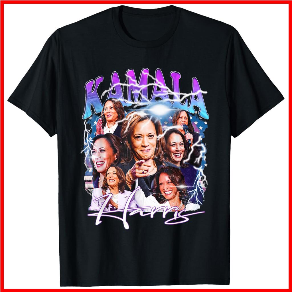 Kamala Harris President 2024 Black Cotton T-Shirt S-5XL