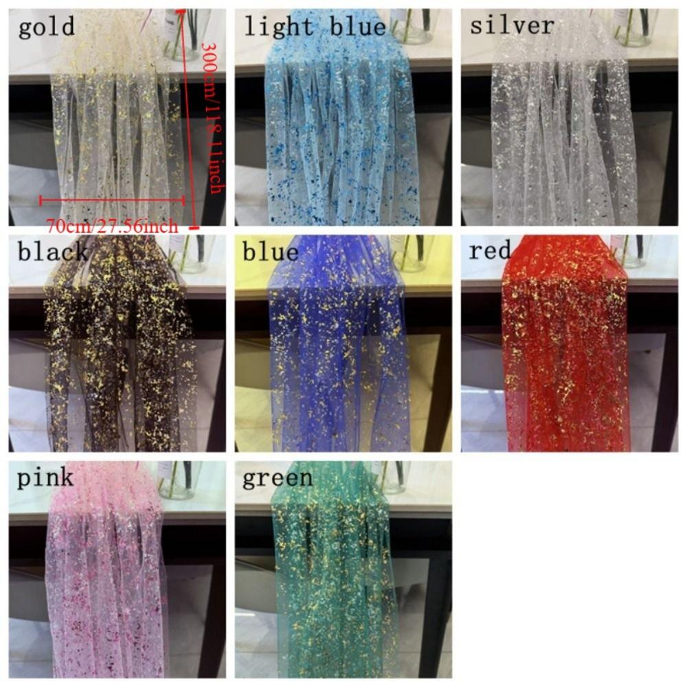 European Style Mesh Birthday Table Runner Elegant Sequin Table Decoration Christmas Celebration