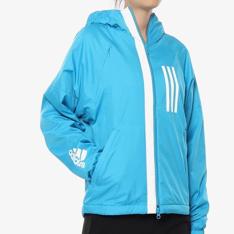 (WMNS) adidas Худи спортивное синее женское DZ0035