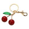 Unique Resin Cherry Pendant With Leopard Print Designs Purse Charm For Fashionable Women And Accessory Collectors