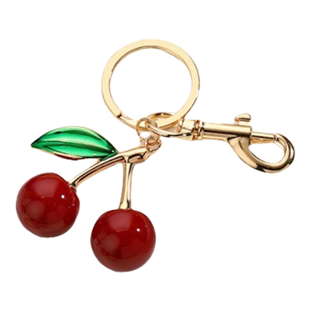 Unique Resin Cherry Pendant With Leopard Print Designs Purse Charm For Fashionable Women And Accessory Collectors
