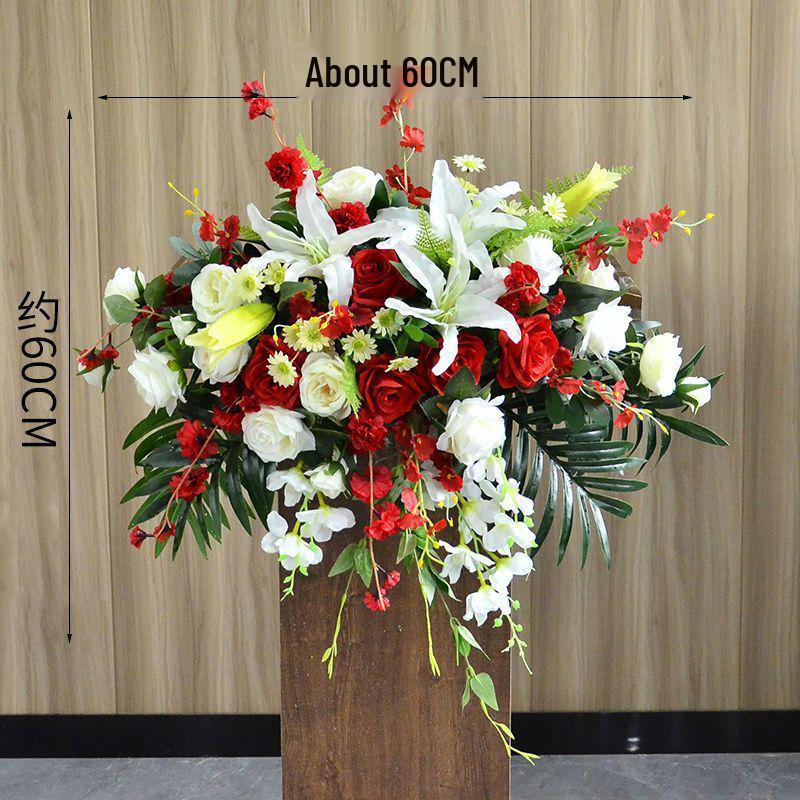 Luxury Business Podium Stand with Artificial Flower Decoration: Perfect for Speeches or Kindergarten Events