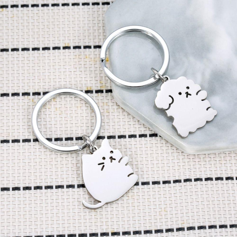 Hanging Jewelry Couple Keychain Hug Cat Dog Dog Cat Keychain  Valentine's Day Gift